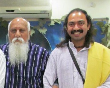 Sunil Yogachrya with Shri Subhash Patri ji he is master of Pyramid Meditation and President of PSSM