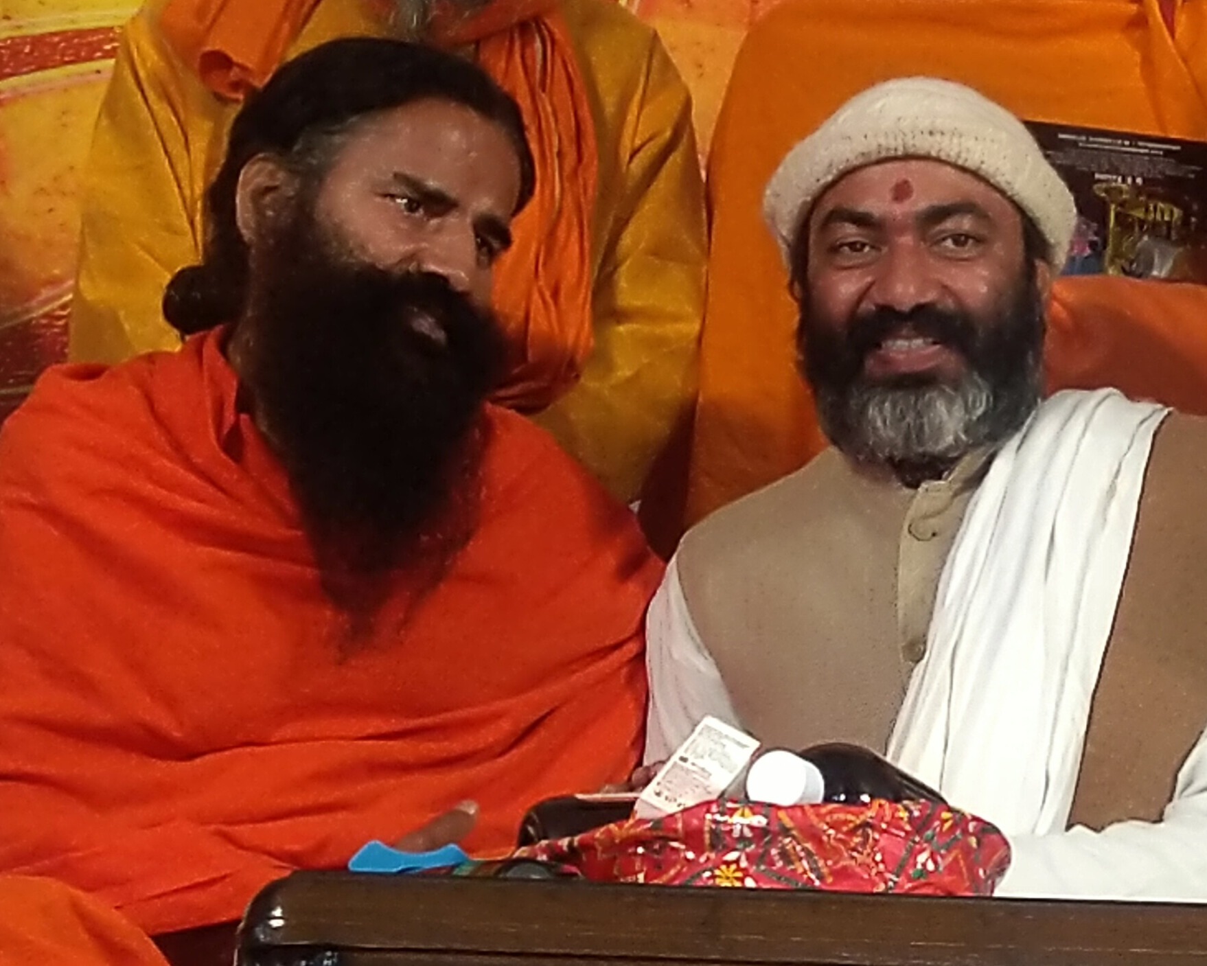 Sunil Yogachrya with Swami Ramdev ji head of Patanjali Yogpeedh. Master Yoga and Meditation