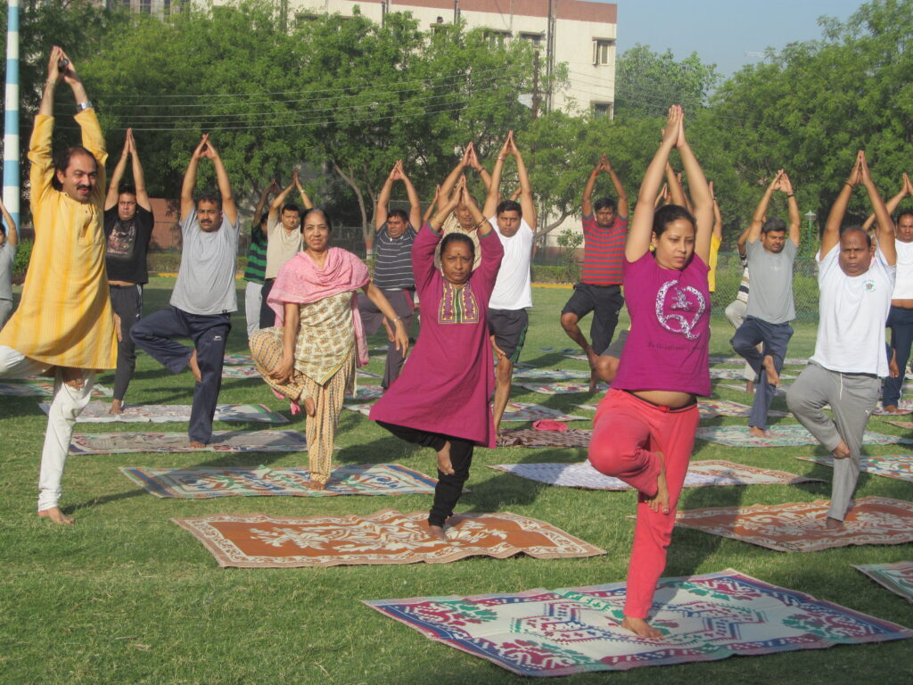 Corporate yoga and Meditation programme at GAIL Bikhaji Gama Place conducted by Sunil Yogacharya